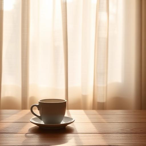 A quiet cup of coffee in soft morning light